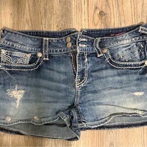 Vigoss Distressed Blue Jean Shorts
